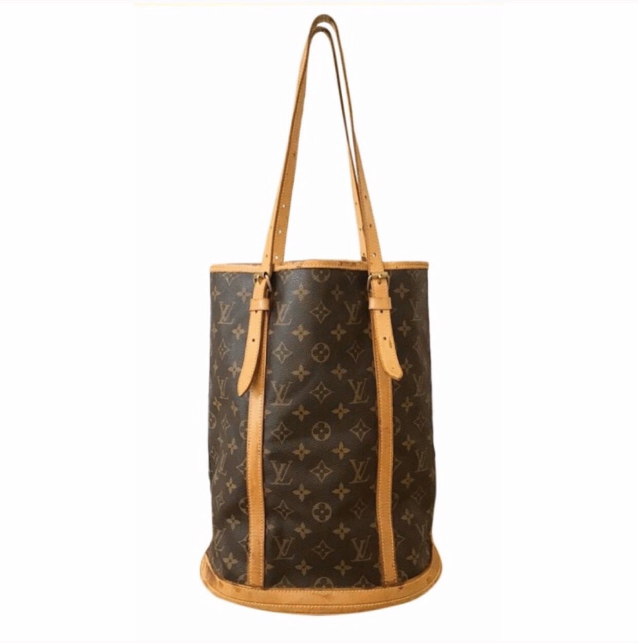 Authentic Louis Vuitton Monogram Bucket GM Shoulder Tote Bag