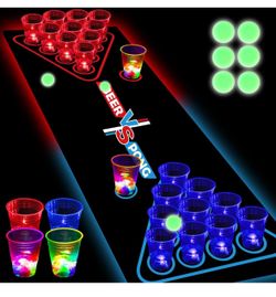 Beer pong mat set
