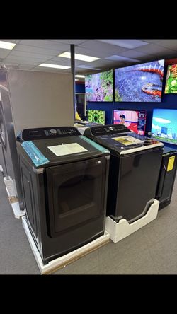 Samsung Black Washer And Dryer Set Large Capacity