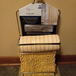 Bathroom Caddy Shower Curtain  Set  $10 Each New 