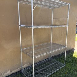 4-Tier Wire Shelving Unit (NSF)