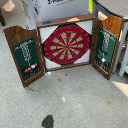 Dart Board With Darts