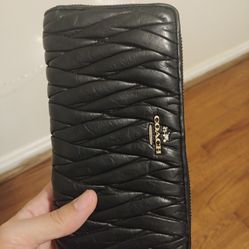 COACH Gathered Leather Clutch