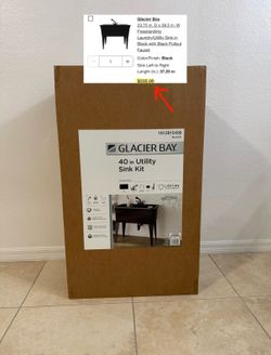 Glacier Bay 40 Inch Utility Sink Kit