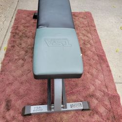 TSA FLAT BENCH WITH SINGLE DUMBBELL RACK UNDERNEATH  
7111.S WESTERN WALGREENS 
$55. CASH ONLY AS IS 