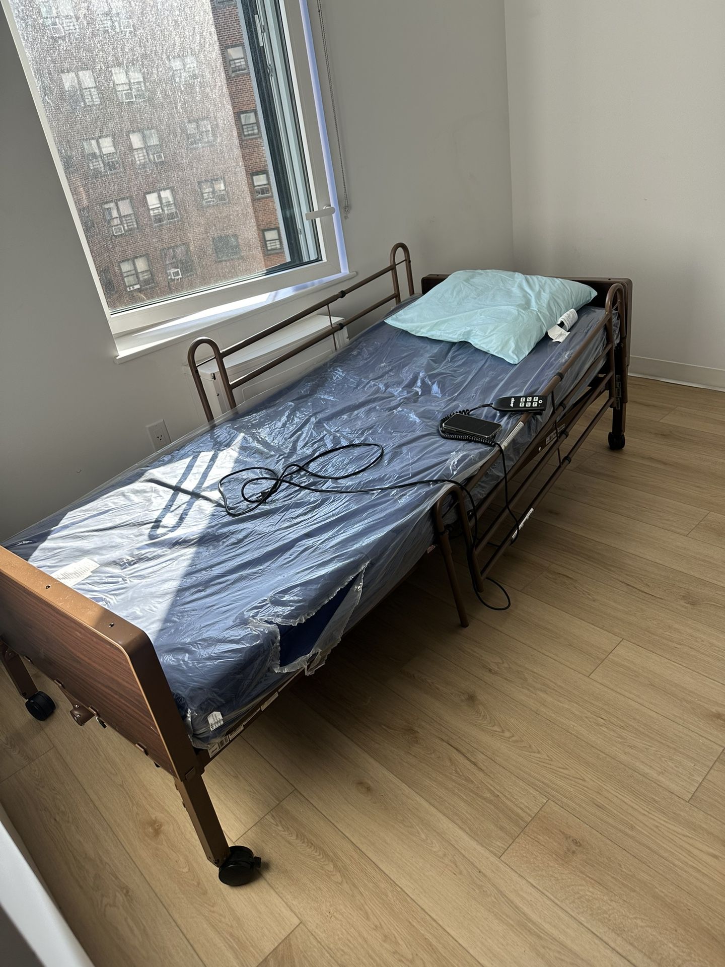 Twin Adjustable Hospital Bed With Mattress