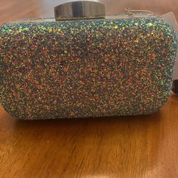 Fuchsia Glitter Evening Bag