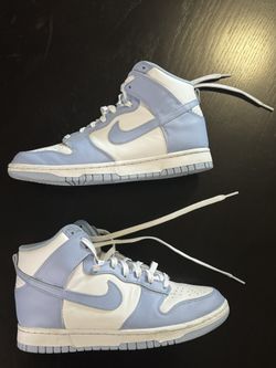 Nike Dunk High Shoes Blue and White Size 9