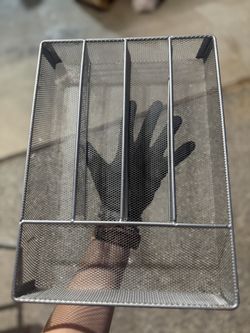 Metal Mesh Silverware Organizer