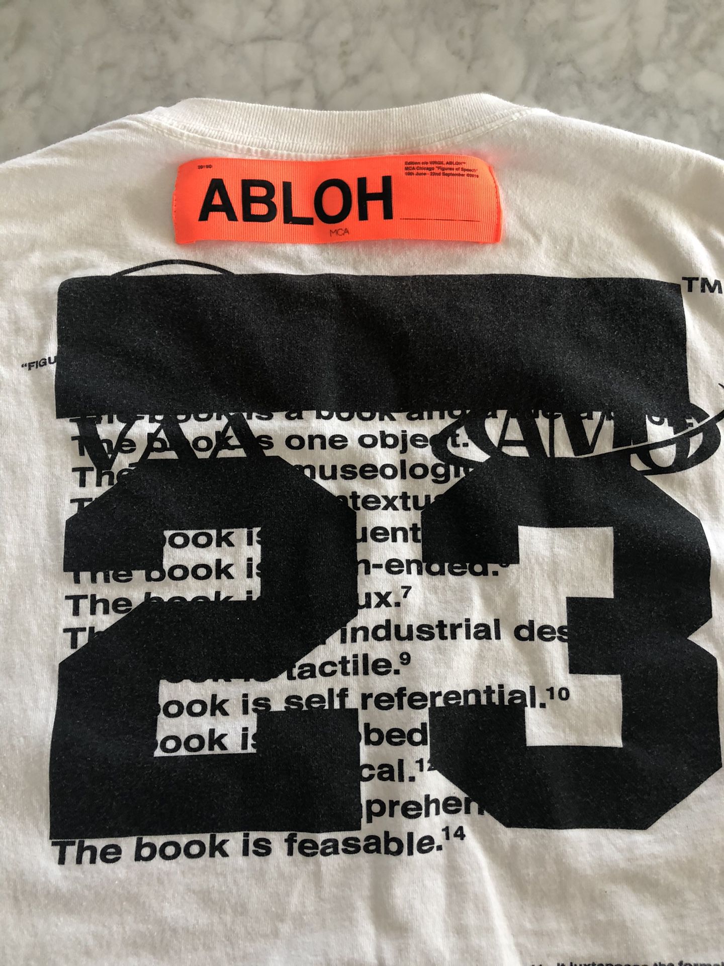 Off-White x Virgil Abloh MCA Chicago - Figures Of Speech T-Shirt Size M  Used