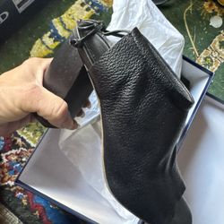 SplendidLynn Leather‎ Ankle Heeled Sandals Black