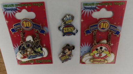 Decade of Magical Trades 2010 LE1000 with back, dangle, set of 4 Disney Pins