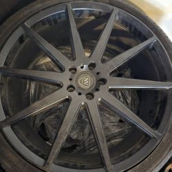 NV RIMS & TIRES SET 4 (22'INCH) MATTE BLACK