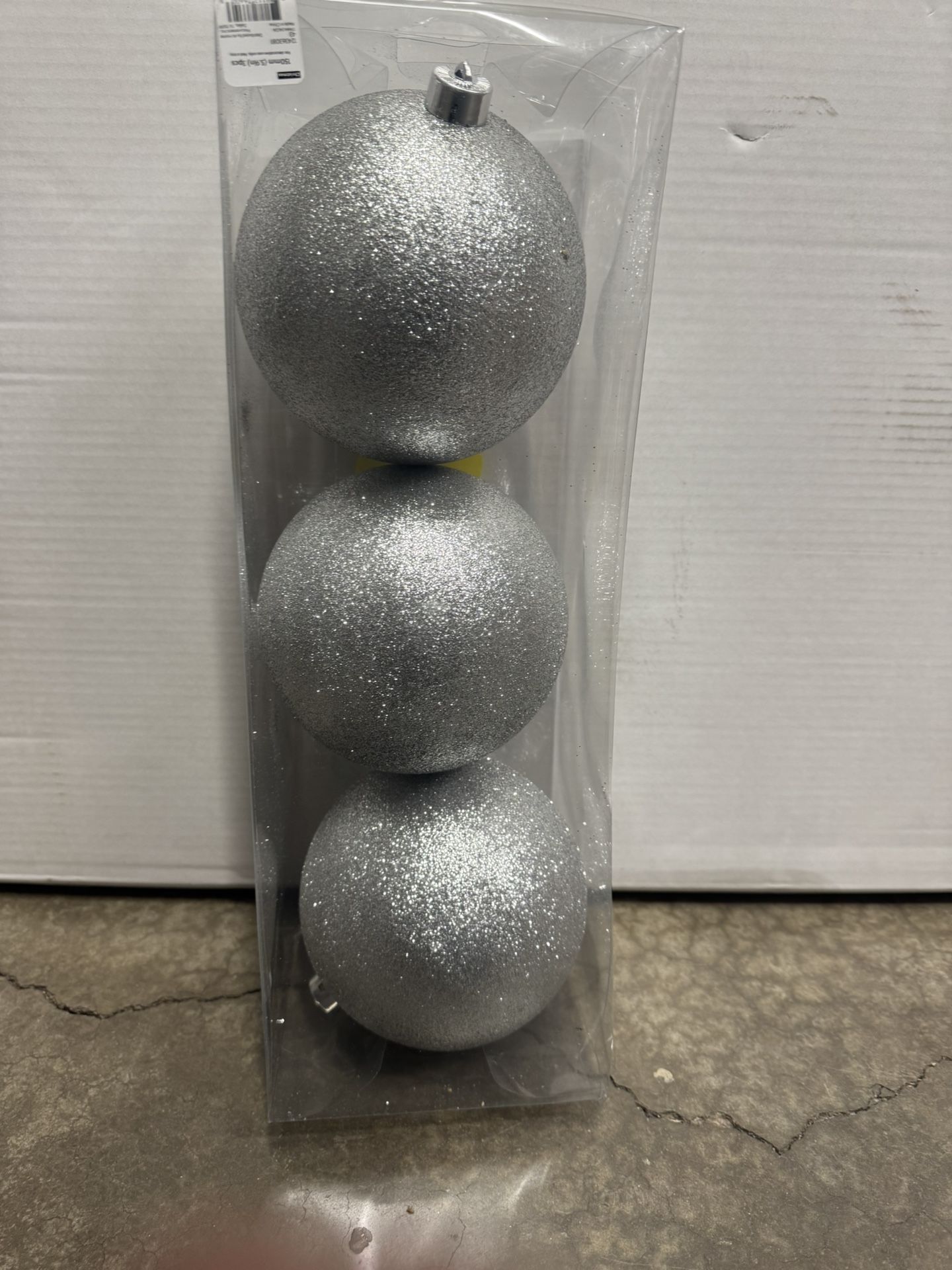 Jumbo Silver Christmas Ornaments! NEW!!