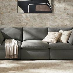 mopio Oversized Modular Sectional Sofa with Fully Removable Covers and Storage, Convertible U & L Shaped Sectionals, Modern Cloud Couch with Ottoman C