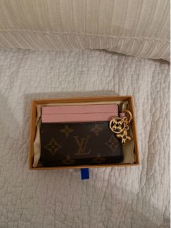 lv pink card holder