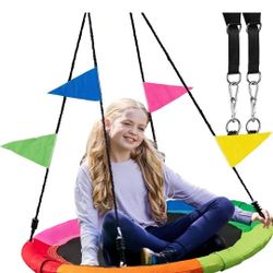 40 Inch Tree Swing Saucer Swing - 800Lb Weight Capacity