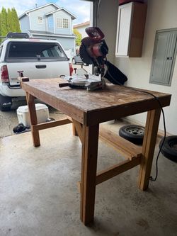 Work bench and saw
