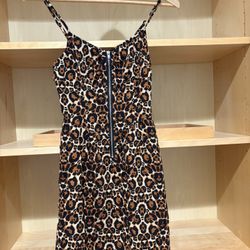 Animal Print Spaghetti Strap Dress Size 2 New
