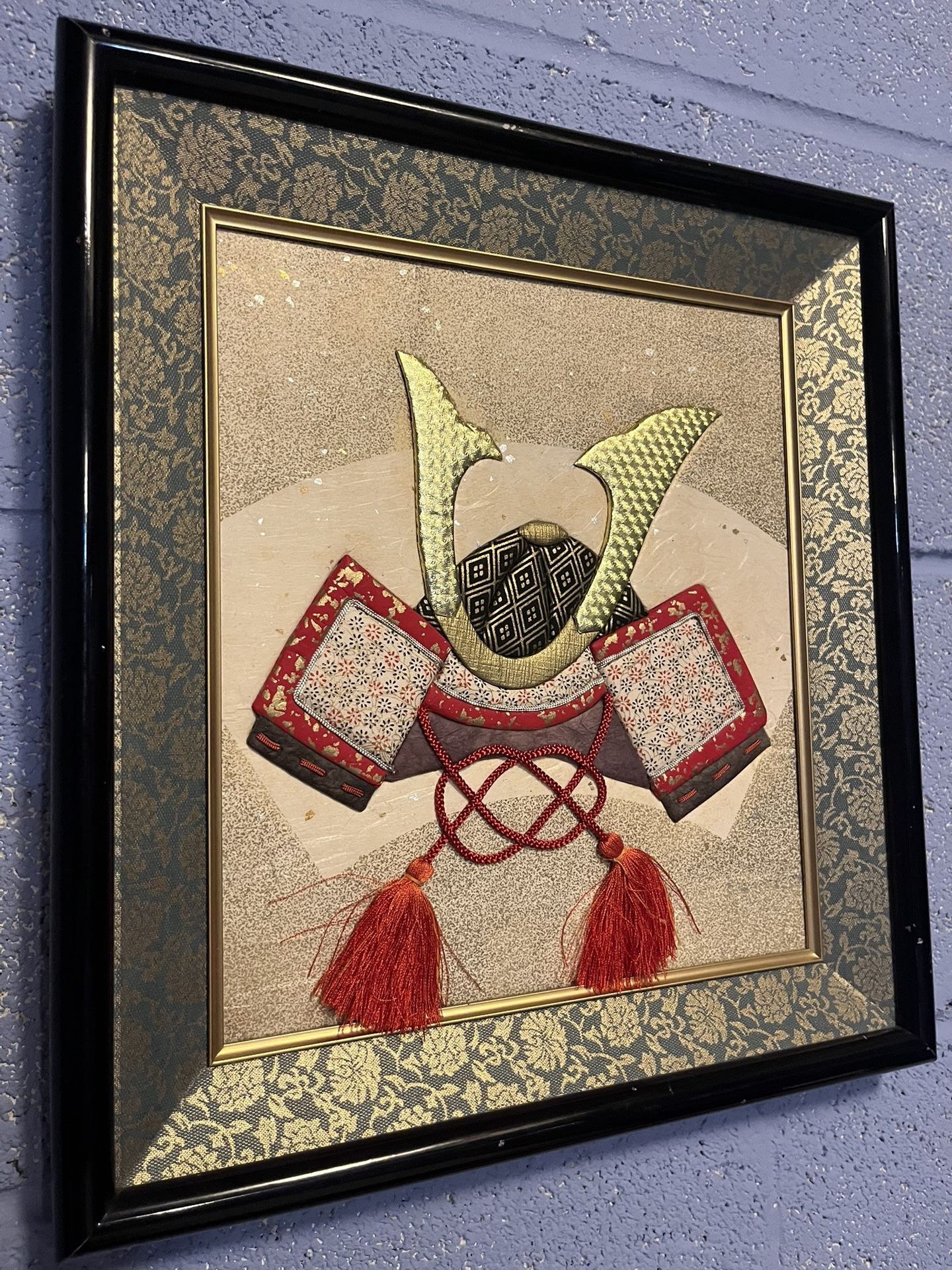 Vintage Japanese Framed Folk Art