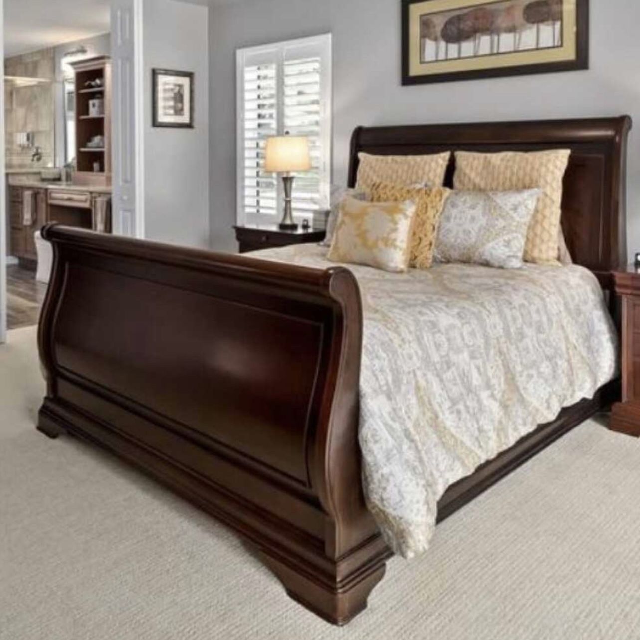 Havertys queen cheap sleigh bed