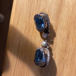 Blue Crystal Earrings 