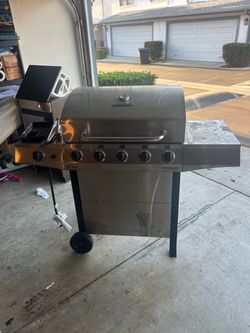 Char-Broil Performance Series Silver 5-Burner Liquid Propane Gas Grill with Side Burner (Model #(contact info removed)21).