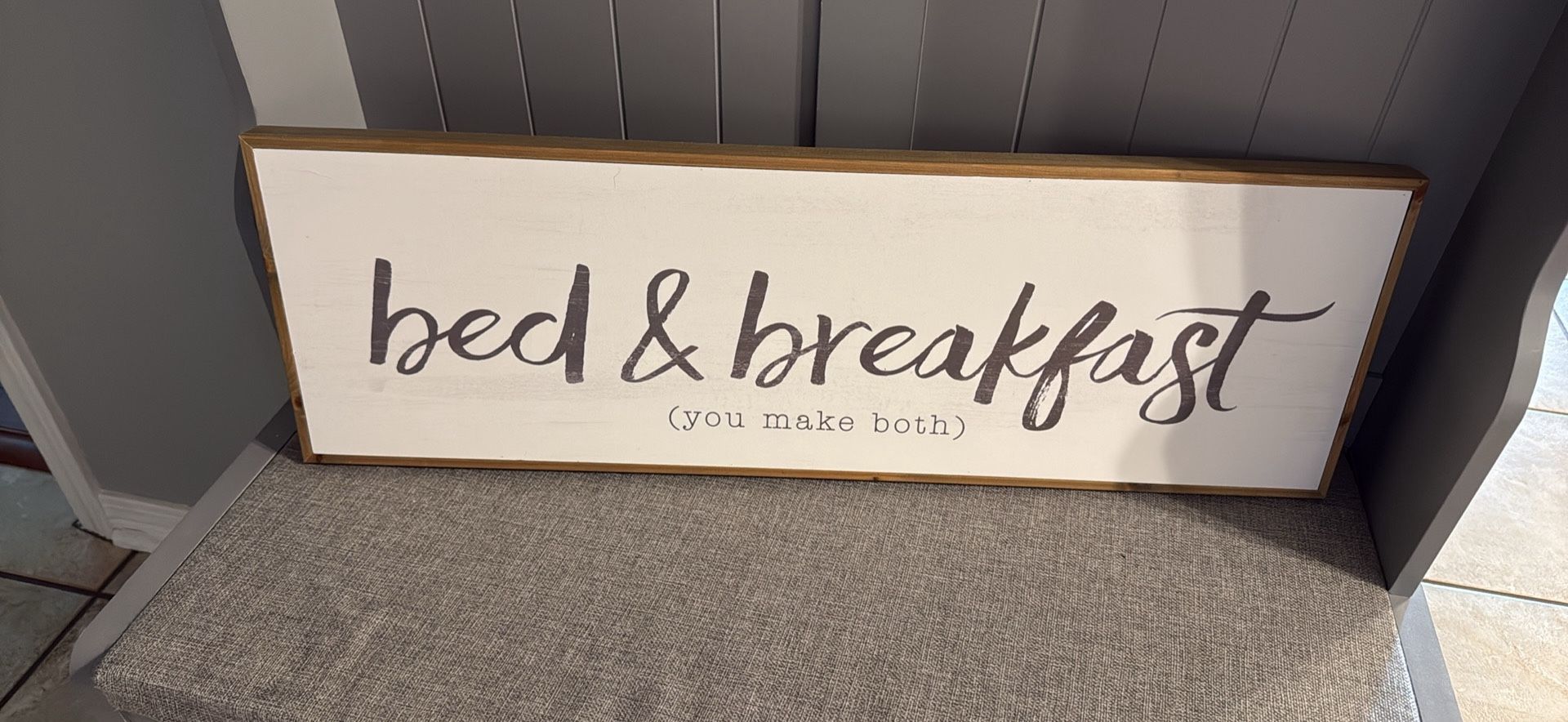 “Bed & Breakfast” wall decor