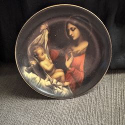 Vintage Madonna & Child 4.5" Collectors Plate, TBN, Limited Edition Christmas 1998, Includes Stand