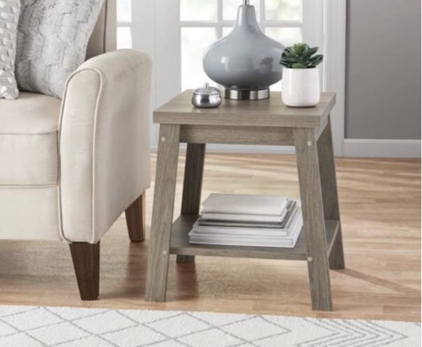 Mainstays logan side table, rustic oak color