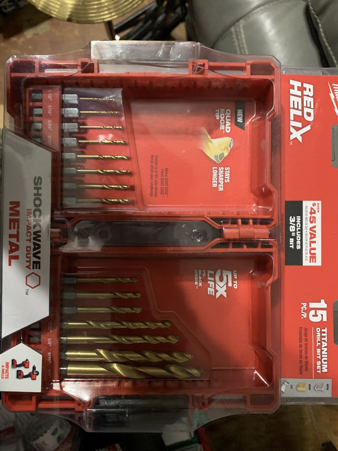 15 Piece Titanium Drill Bit Set