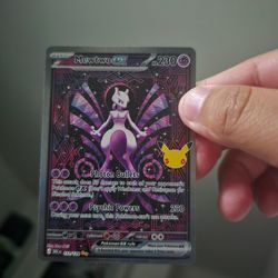 a Mewtwo ex Special Illustration Rare (151/128) from the Pokémon TCG: 30th Celebration