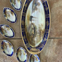 Antique Japanese Plates Set