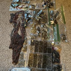Large Mixed Lot of Sewing & Bag-Making Hardware & Notions– Rivets, Snaps, Buckles, Chains