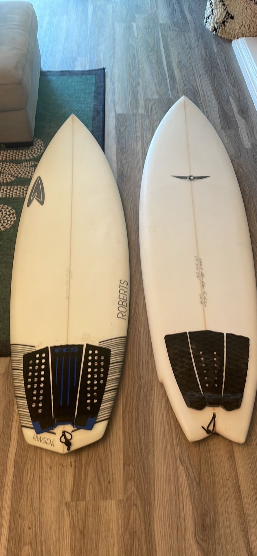 Like New Allan Gibbons Twin For Mollusk Venice And Roberts WD2 Both With Fins