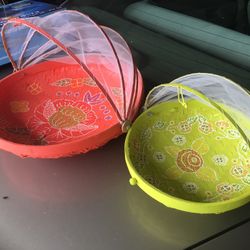Bamboo Baskets  With Retractable Fly Mesh 