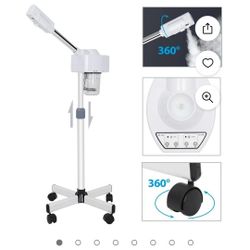 ZENY Vaporizador Facial Blanco con Ozonoterapia y Tratamiento de Aromaterapia