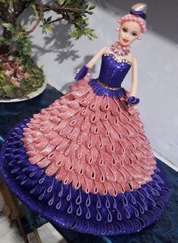 Handmade cute glittered doll custom made on order