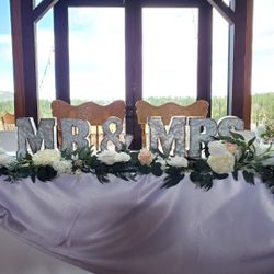 MR & MRS metal letters - Pending Pick-up