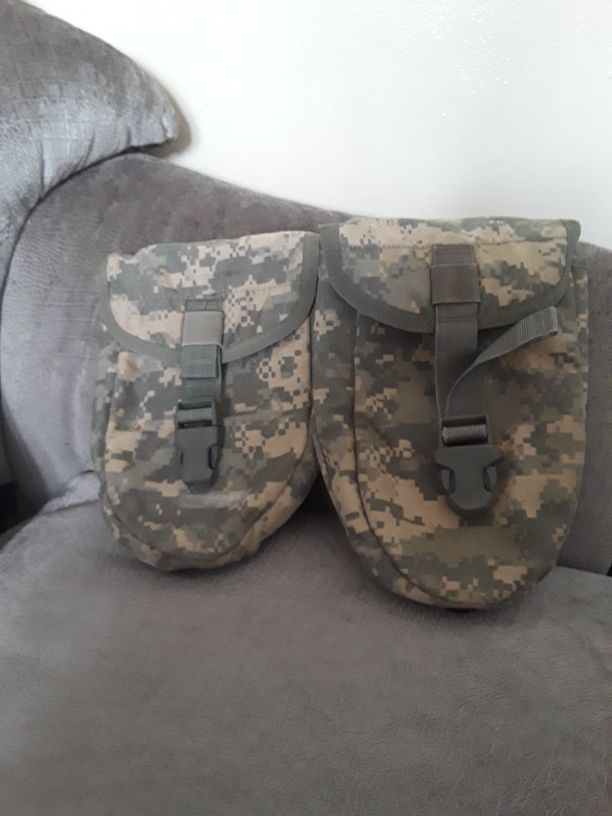 Military shovel storage pouch