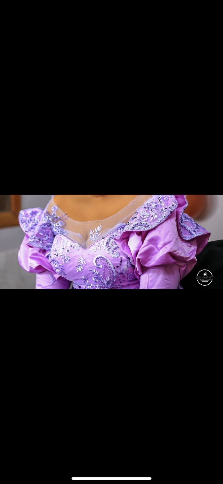 Beautiful Purple Beaded Lace