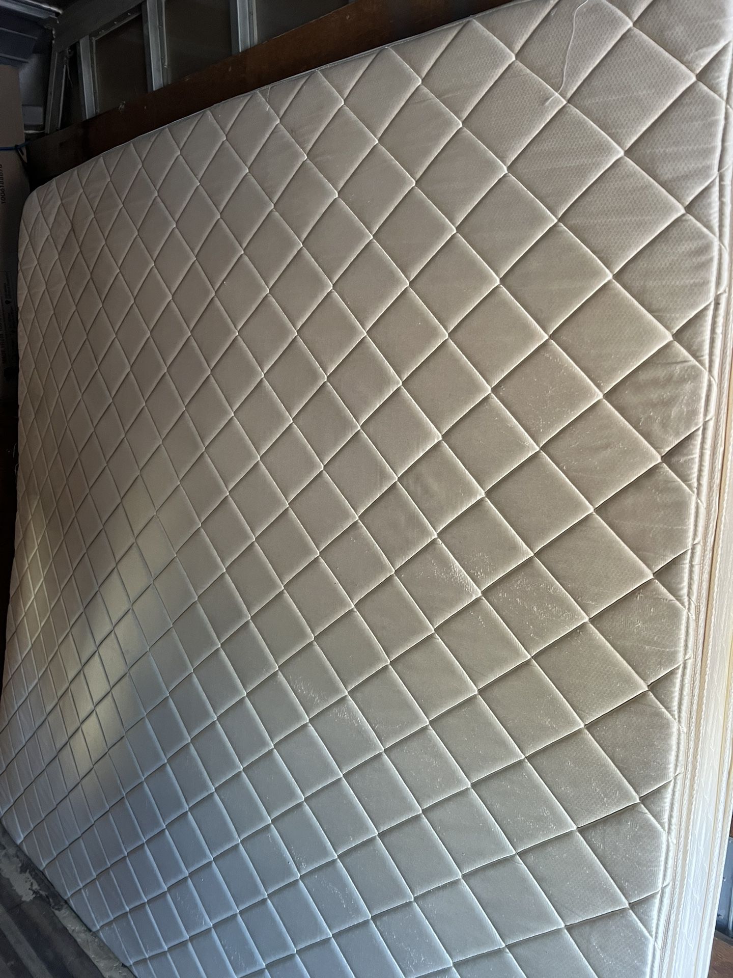 King Size Mattress With Box Springs And Frame.
