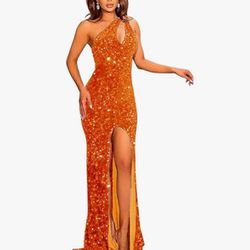 Orange Prom Dress 