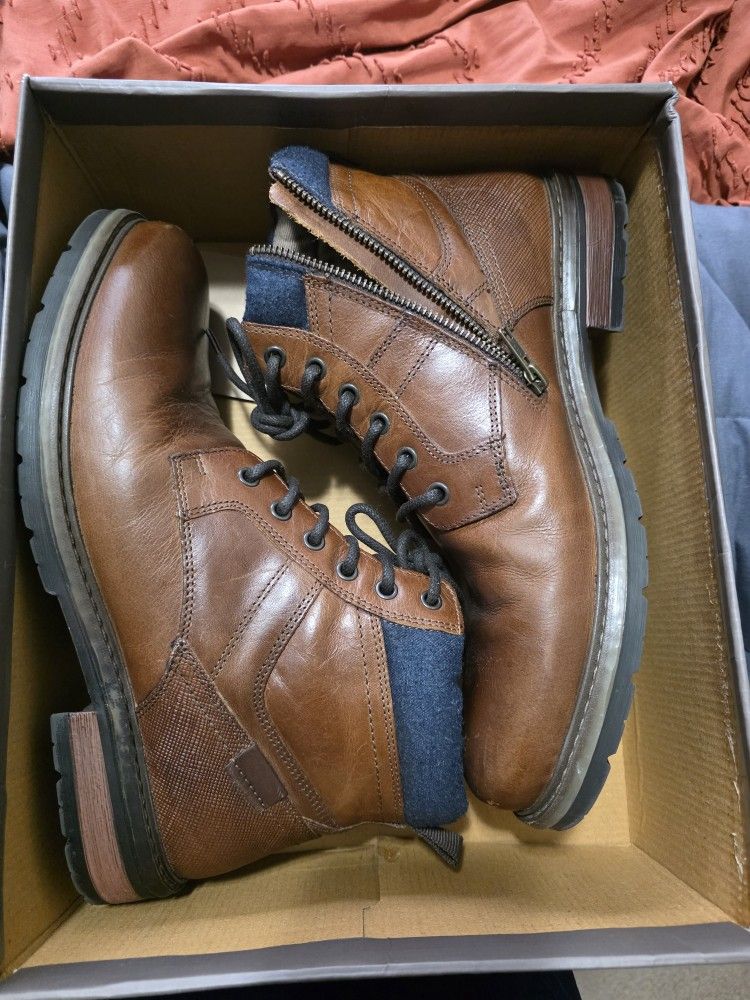 Crown Vintage Brown Tan Men Boots Size 10