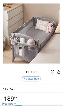BEKA 4 in 1 Baby Bassinet Bedside Sleeper, Baby Bedside Crib 4 Functions, Bedside Bassinet Crib Sleeper, Playard, Changing Table, Baby Bassinet for Ne