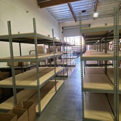 Industrial Warehouse Shelving 48 in W x 24 in D Stock Supply Storage Rack Shelves Delivery Available