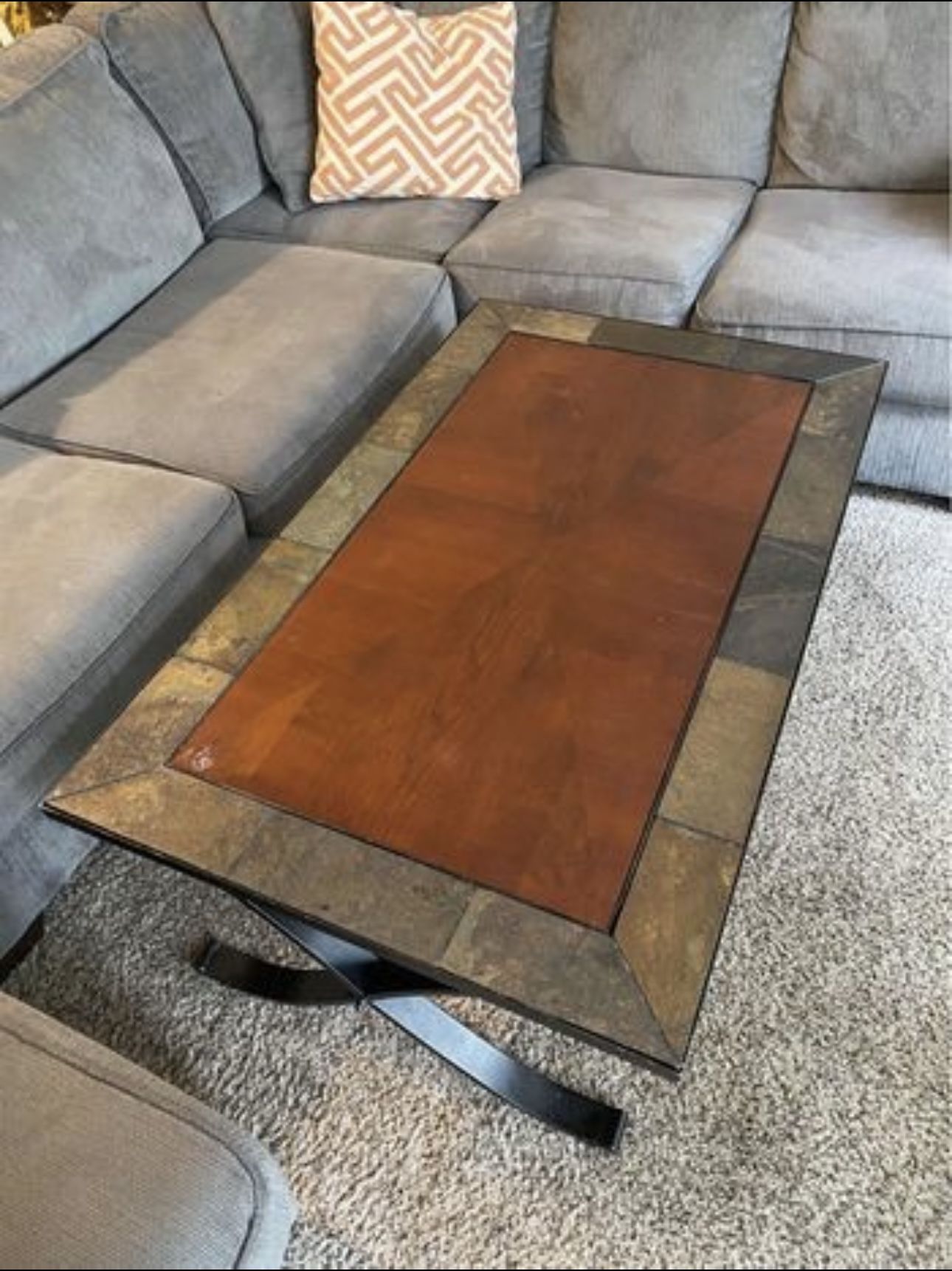 Metal/Wood/Rock Table