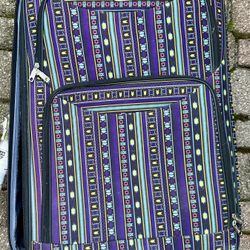 Large Rolling Suitcase – Colorful Pattern