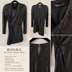 🖤 BANJUL Boutique Sequin Dress- Size-small