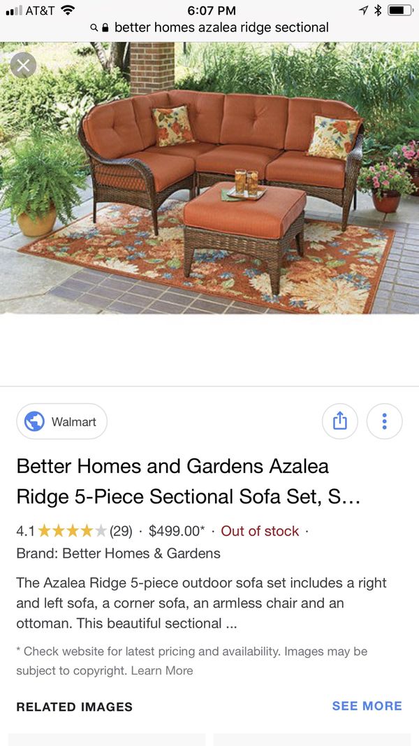 Better Homes And Gardens Azalea Ridge 5 Piece Sectional Sofa Set